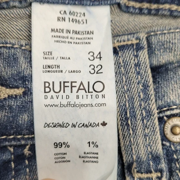 NWT Men's Buffalo 🐃 SLIM ASH JEANS 👖 😍